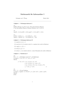 Mathematik für Informatiker I