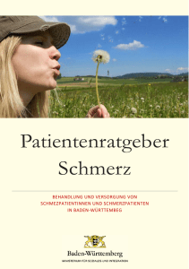 Patientenratgeber Schmerz - Ministerium für Soziales und