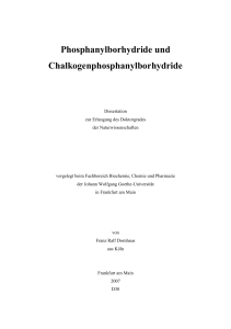 Phosphanylborhydride und Chalkogenphosphanylborhydride