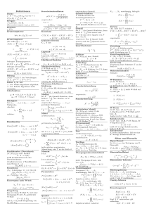 Definitionen Sätze und Formeln