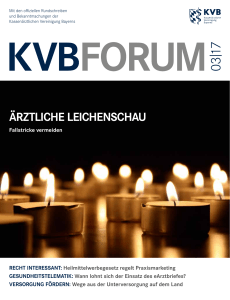 KVB FORUM Ausgabe 3.2017