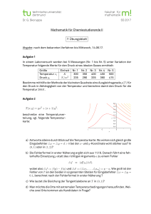 Mathematik für Chemiestudierende II 7. Übungsblatt