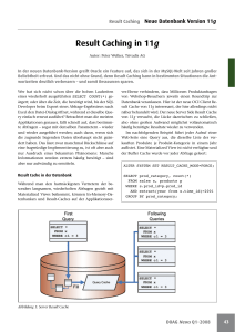 Result Caching in 11g