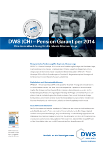 DWS (CH) – Pension Garant per 2014