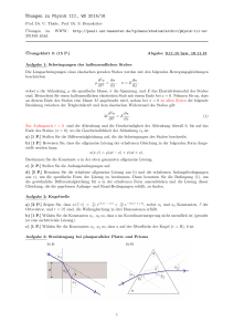 Übungen zu Physik III, WS 2015/16