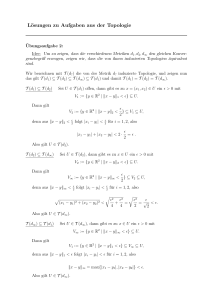 Lösungen zu Aufgaben aus der Topologie