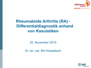 Rheumatoide Arthritis (RA) - Differentialdiagnostik