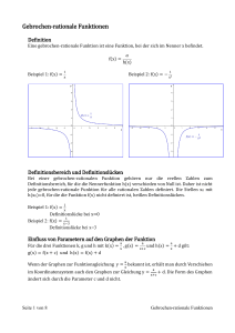 Gebrochen-rationale Funktionen