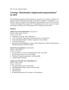 Vorträge “Datenbanken Implementierungstechniken