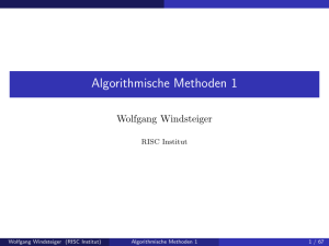 Algorithmische Methoden 1