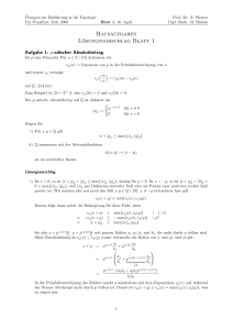Hausaufgaben Lösungsvorschlag Blatt 1