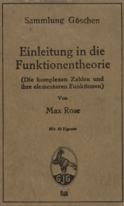 Einleitung in die Funktionentheorie