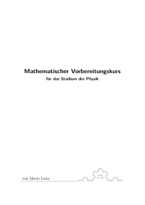 Mathematischer Vorbereitungskurs