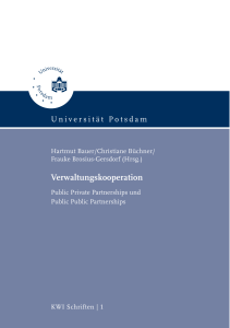Verwaltungskooperation : Public Private Partnerships
