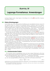 Lagrange-Formalismus: Anwendungen