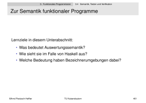 Zur Semantik funktionaler Programme