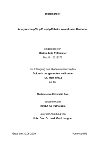 Diplomarbeit Analyse von p53, p63 und p73 beim kolorektalen