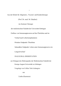 Einfluss von Immunsuppression auf das Überleben