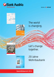 Let`s change together. 20 Jahre Wohnbaubank The