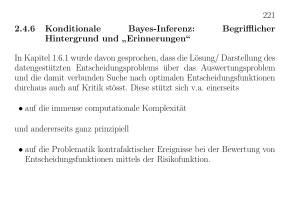 221 2.4.6 Konditionale Bayes-Inferenz: Begrifflicher Hintergrund und