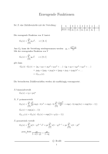 Erzeugende Funktionen