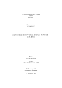 Einrichtung eines Virtual Private Network mit IPsec