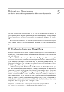 Methode der Bilanzierung und der erste Hauptsatz der