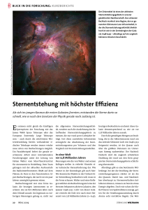 Sternentstehung mit höchster Effizienz