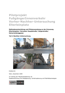 Pilotprojekt FußgängerInnenverkehr Vorher-Nachher