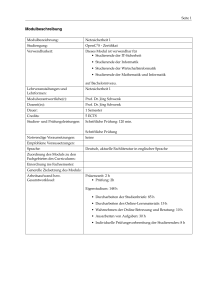 Modulbeschreibung - Lehrstuhl für Netz- und Datensicherheit