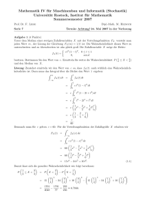 Mathematik IV für Maschinenbau und Informatik (Stochastik
