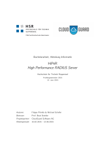 HiPeR High Performance RADIUS Server - HSR