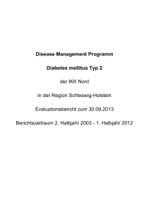 Disease Management Programm Diabetes mellitus Typ 2