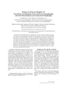 Beiträge zur Chemie des Phosphors, 761 Tricyclohexyl