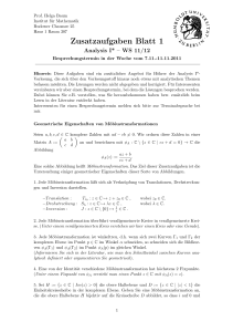 Zusatzaufgaben Blatt 1 - Institut für Mathematik