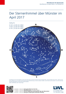 Der Sternenhimmel über Münster im April 2017