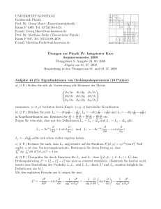 Raum P 1009, Tel. (07531) - Theoretical Physics at University of