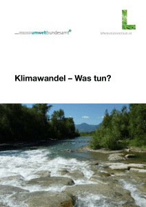 Klimawandel – Was tun?