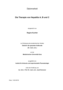 Diplomarbeit Die Therapie von Hepatitis A, B und C