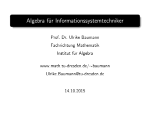 Algebra für Informationssystemtechniker