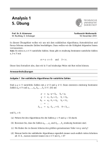 Analysis 1 5. Übung - TU Darmstadt/Mathematik