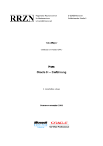Skript: Oracle 9i - Einführung - Leibniz Universität IT Services