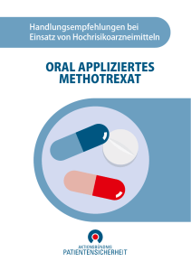 Oral appliziertes MethOtrexat - Aktionsbündnis Patientensicherheit