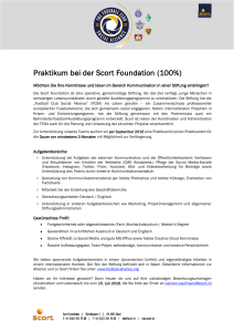 Praktikum bei der Scort Foundation (100%)