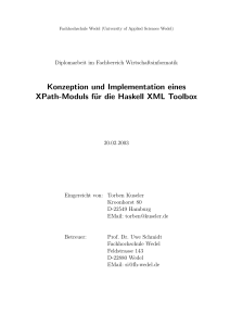 Konzeption und Implementation eines XPath-Moduls für