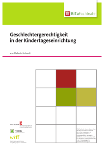 Geschlechtergerechtigkeit in der Kindertageseinrichtung