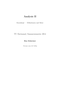 Analysis II - Mathematik, TU Dortmund