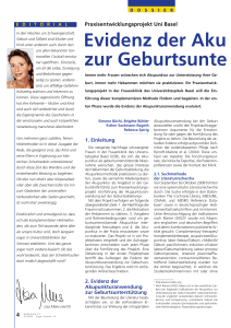 Evidenz der Aku zur Geburtsunte