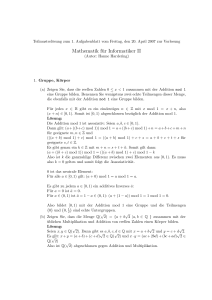 Mathematik für Informatiker II