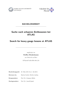 Suche nach schweren Eichbosonen bei ATLAS